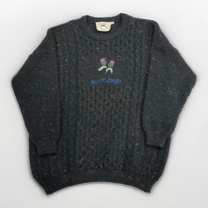 West Highland Woollens Sweater Mens Size XL Scotland Wool Pullover Crewneck
